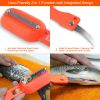 3 Pcs Fish Scaler Fish Scale Remover Stainless Steel Fish Skin Scraper Cleaner Plastic 2 in 1