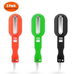 3 Pcs Fish Scaler Fish Scale Remover Stainless Steel Fish Skin Scraper Cleaner Plastic 2 in 1