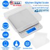 Digital Kitchen Scale 3000gx0.1g Jewelry Coin Gram Pocket Scale Stainless Steel LCD Display Food Gram Scale w/ Dual Trays PCS Counting Tare Function