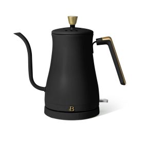 1-Liter Electric Gooseneck Kettle 1200 W, Black Sesame by Drew Barrymore