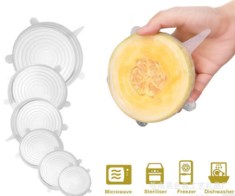 6-piece stretch siliconecover (Option: White-145mm)