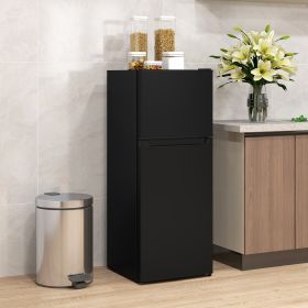 Small Fridge with Freezer (Option: Black-490x500x1210 mm)