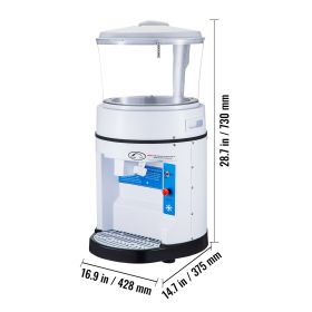 110V Commercial Ice Shaver Crusher 1100LBS/H With 17.6 LBS Hopper, 350W Tabletop Electric Snow Cone Maker 320 RPM Rotate Speed Perfect For Partie (Option: Blue)