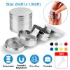 Magnetic Herb Spice Tobacco Grinder 2-inch 4-Piece Zinc Alloy Crusher Kitchen Mill with Pollen Scraper