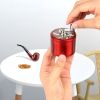 Herb Spice Tobacco Grinder 2.5-inch 4-Piece Zinc Alloy Hand Crank Crusher Kitchen Mill with Pollen Scraper