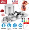 Magnetic Herb Spice Tobacco Grinder 2-inch 4-Piece Zinc Alloy Crusher Kitchen Mill with Pollen Scraper