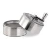 Herb Spice Tobacco Grinder 2.5-inch 4-Piece Zinc Alloy Hand Crank Crusher Kitchen Mill with Pollen Scraper